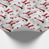 Westerse laarzen sporen en harten inpakpapier (Hoek)