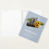 Westerse laarzen zonnebloemen rustieke bruiloft planner (Display)