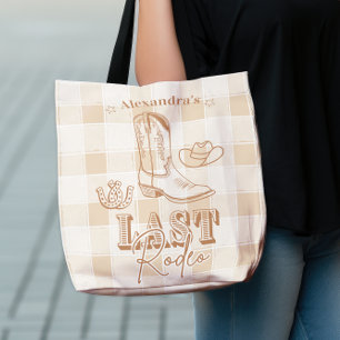 Westerse Laatste Cowboy Feestje voor de Bruid Tote Bag