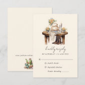 Westerse land Cowboy Cowgirl Bruiloft RSVP Kaartje (Voorkant / Achterkant)