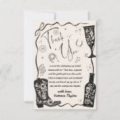 Westerse landelijke bruidsdouche bedankkaart (Voorkant)