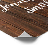 Westerse landelijke bruiloft Welcome bord Poster (Hoek)