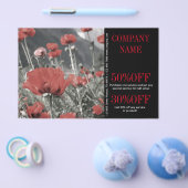 Westerse landelijke rode klaproos bloemist aromath flyer (Enkel)