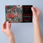 Westerse landelijke rode klaproos bloemist aromath flyer (Hand)