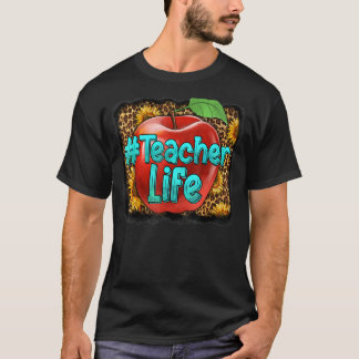 Westerse leraar Luipaard Koeienhuid Leraar Leven Z T-shirt