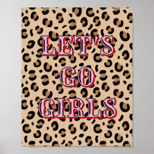 Westerse 'Let's Go Girls'-poster, Girl Power-muurk Poster