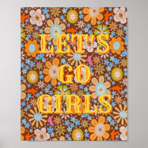 Westerse 'Let's Go Girls'-poster, Girl Power-muurk Poster