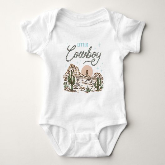 Westerse Little Cowboy Boy Body Suit Romper (Voorkant)