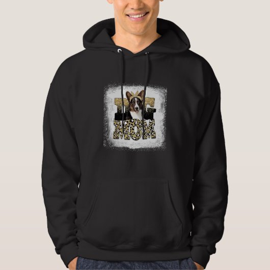 Westerse Luipaard Cardigan Welsh Corgi Moeder Moed Hoodie (Voorkant)
