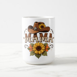 Westerse Mama Zonnebloem Cowgirl Design Koffiemok