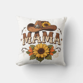 Westerse Mama Zonnebloem Cowgirl Design Kussen