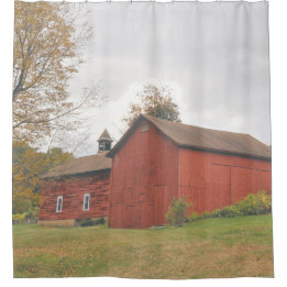 Westerse Massa Big Red Barn in Herfst Douchemengkr Douchegordijn