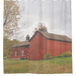 Westerse Massa Big Red Barn in Herfst Douchemengkr Douchegordijn