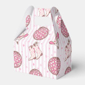 Westerse meid Cowboy Disco roze Bedankdoosjes (Achterkant)