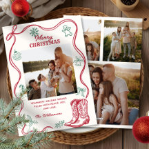 Westerse met de hand getekende cowboylaarzen Kerst