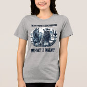 Westerse metgezel Tri-Blend shirt (Voorkant)