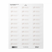 Westerse Minimalist | Witte Koperen Kleur Huwelijk Etiket (Full Sheet)