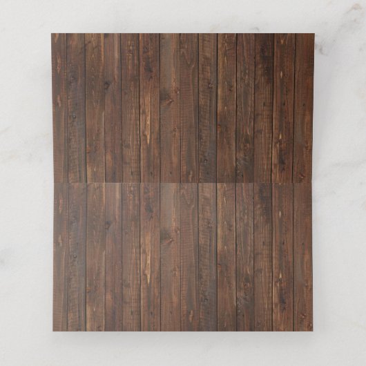 Westerse Nep Houten Trouwstoel Vouwbaar Plaatskaartje (Binnenkant ongevouwen)