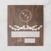 Westerse nephauthouten stoel voor huwelijksceremon plaatskaartje (Buitenkant ongevouwen)