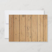 Westerse ontvangst paard hout rustieke bruiloft kaart (Achterkant)
