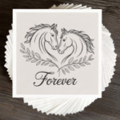 Westerse Paard Elegante Landelijke Huwelijksplecht Servet