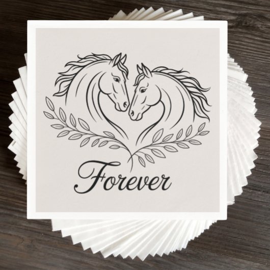 Westerse Paard Elegante Landelijke Huwelijksplecht Servet