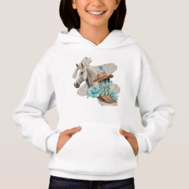 Westerse paard meisjes sweatshirt