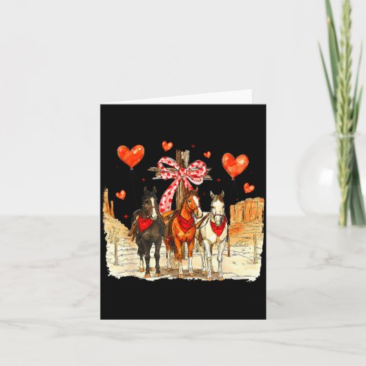 Westerse Paard Valentijn Grappige Westerse Valenti Kaart (Voorkant)
