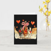 Westerse Paard Valentijn Grappige Westerse Valenti Kaart (Gele Bloem)