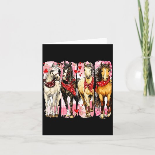 Westerse paard Valentijnsdag Grappige westerse Val Kaart (Voorkant)