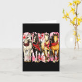 Westerse paard Valentijnsdag Grappige westerse Val Kaart (Gele Bloem)
