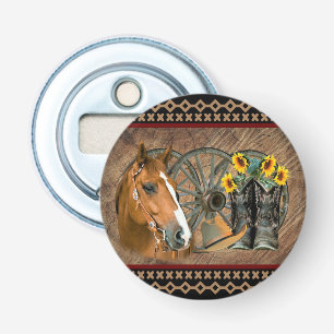 Westerse paarden Cowboylaarzen Cowboyhoed Wielen v Button Flesopener