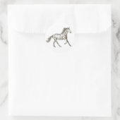 Westerse Paarden Equestrian Landelijk Paard Rustie Ronde Sticker (Tas)