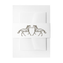 Westerse paardenland huwelijksfeest roodbruin uitnodigingen wikkel