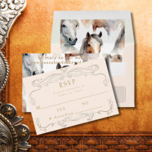 Westerse paardenliefhebbers Roze Huwelijks RSVP Ka
