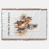 Westerse paardenranch-souvenirdecoratie deken (Voorkant)