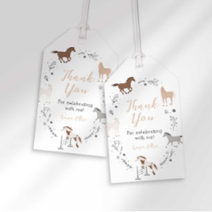Westerse Paardensport Bedankkaartjes Cadeaulabel