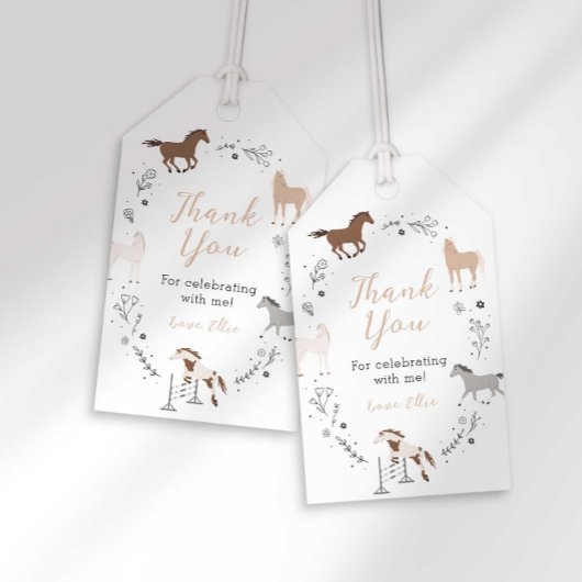 Westerse Paardensport Bedankkaartjes Cadeaulabel