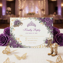 Westerse paarse rozen Gouden land Quinceañera