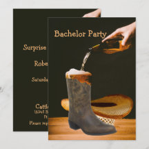 Westerse Partij Bachelor Cowboyhoed Bier
