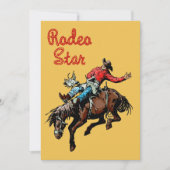 Westerse Partij Rodeo Cowboy Bronc Ruiter Kaart (Voorkant)