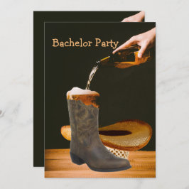 Westerse Party Bachelor Cowboy Hoed Bier Kaart