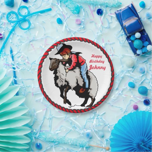 Westerse Party Lammeren Omverwerpen Papieren Borde Papieren Bordje (Feest)