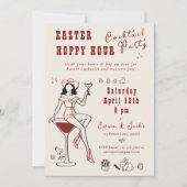 Westerse Pasen Hoppy Hour Cocktailparty Kaart (Voorkant)
