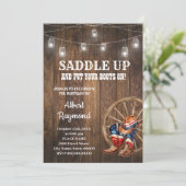 Westerse Patriotische Verjaardag Land Rood Wit Bla Kaart (Staand voorkant)