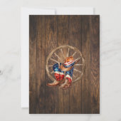 Westerse Patriotische Verjaardag Land Rood Wit Bla Kaart (Achterkant)