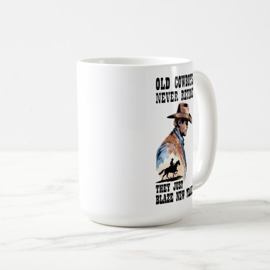 Westerse Pensioen Oude Cowboys Pioniers Koffiemok (Voorkant rechts)