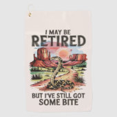 Westerse pensioenhumor Rattlesnakebeet Golfhanddoek (Voorkant)