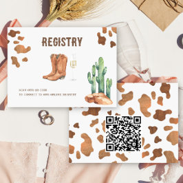 Westerse - QR-code bruiloftsregister  Informatiekaartje