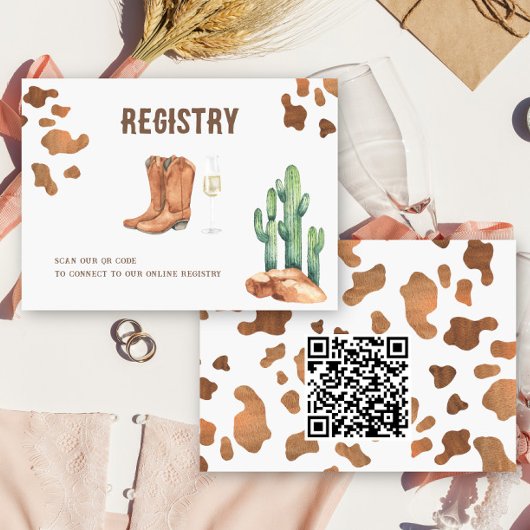 Westerse - QR-code bruiloftsregister Informatiekaartje